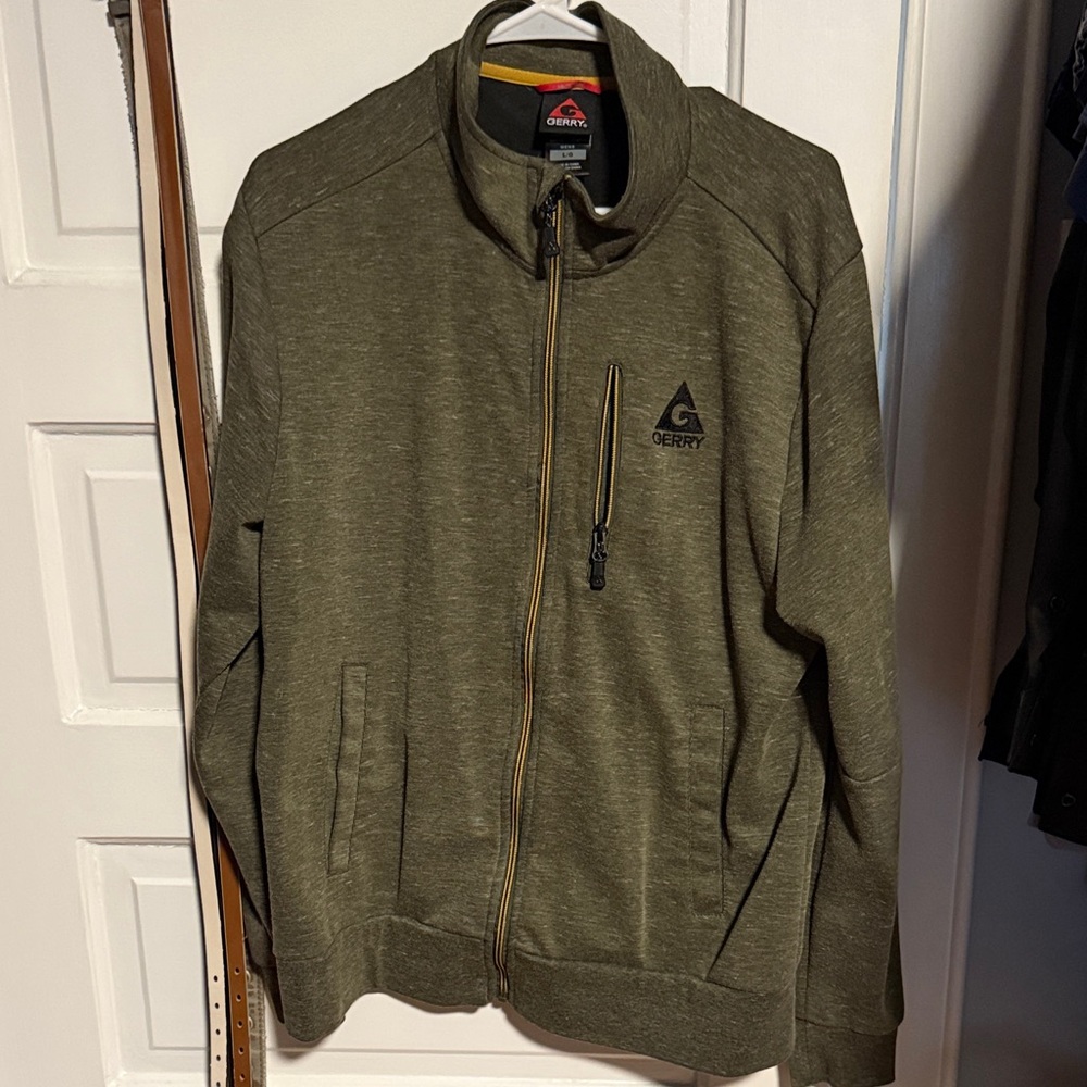 Gerry Weber Men's Khaki Zip-Up Sweater